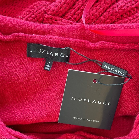 JLUXLABEL • Red Cecyl Knit Sweater Dress • Small • NWT • READ INFO - Picture 4 of 6